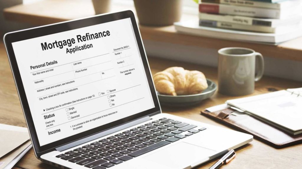 mortgage refinance application cash loan concept